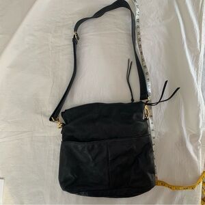 Margot Black Pebbled Leather Crossbody Bag